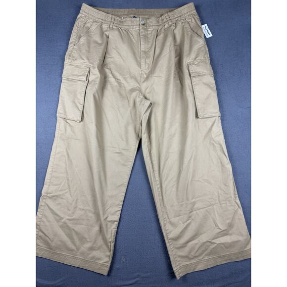 NWT Old Navy Jogger Pants Quick Dry SZ XXL Sand TAN Pull On Cargo Pckt - Picture 1 of 8